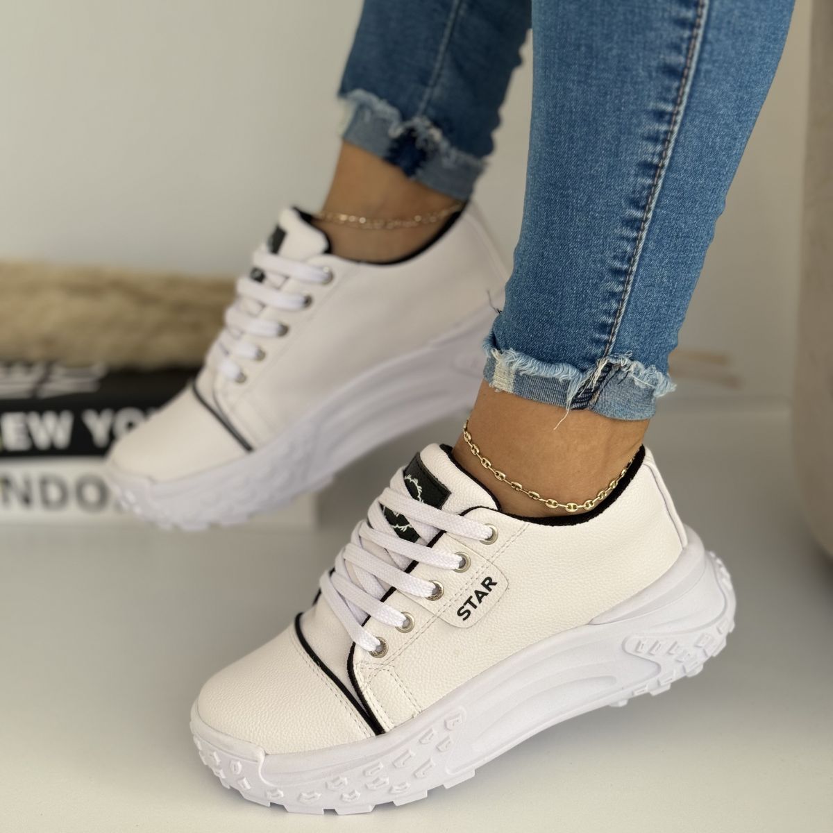 Zapatilla femenino casual plataforma